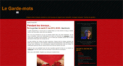Desktop Screenshot of blog.legardemots.fr